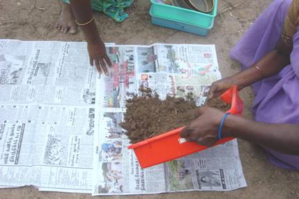 மண்மாதிரிகள் சேகரிக்கும் முறை